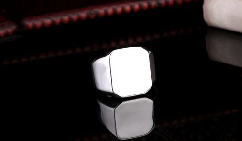 POLEROWANY STALOWY SYGNET STAL 316L JAKOŚĆ R.15 na Arena.pl