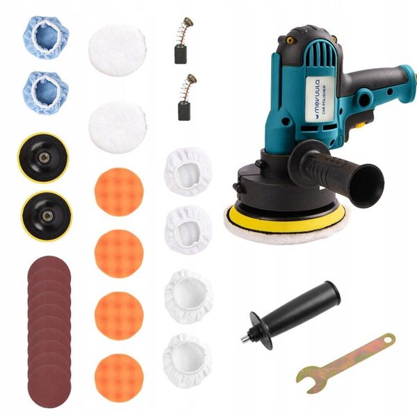 Profesjonalna POLERKA SAMOCHODOWA Z REGULACJĄ OBROTÓW + 28x AKCESORIÓW zdjęcie 3