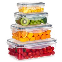Pojemniki na żywność z pokrywką i uszczelką 4 szt.