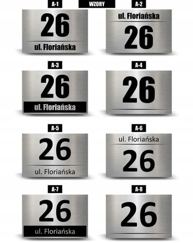 Tabliczka adresowa z numerem domu Tablica NIERDZEWNA Numer na dom 32x21 UV na Arena.pl