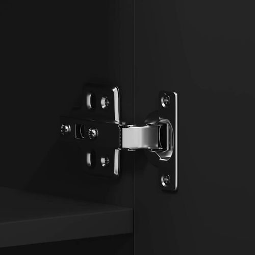 Szafka na buty z półką z drzwiami Czarny 80 x 35.5 x 180 cm na Arena.pl