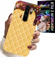 ETUI DO XIAOMI REDMI 9 - Z MOTYWEM WAFLA Z POLEWĄ CZEKOLADOWĄ