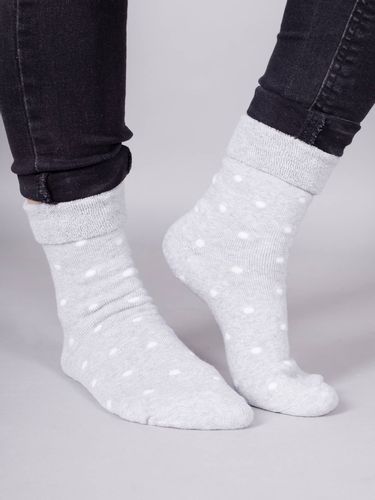 Skarpety dziewczęce frotte w kropki 3PAK 31-34 YOCLUB na Arena.pl