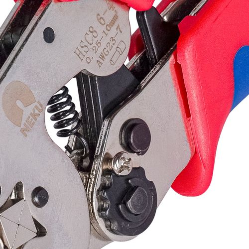 Zaciskarka do Tulejek Praska do Kabli Konektorów Końcówek 0,25-10mm2 NEKU na Arena.pl