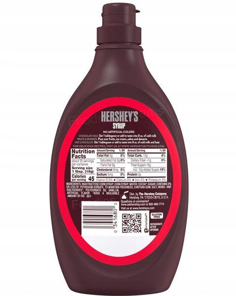 Sos Polewa do lodów Czekoladowa Hershey's Chocolate Syrup 680g USA zdjęcie 2