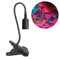 Lampa Do Roślin na E27 do Uprawy na Klips Czarna Uchwyt do żarówki