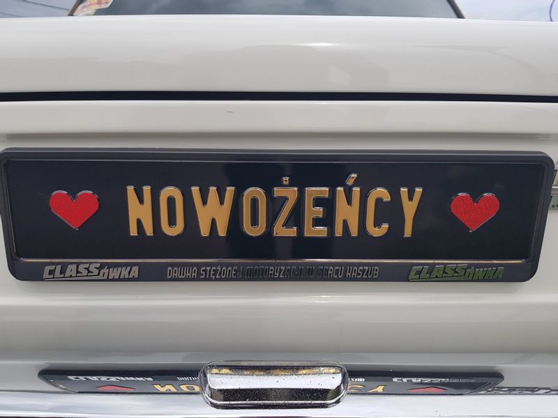 Ślubne tablice rejestracyjne Zakochani zdjęcie 3