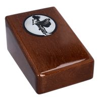 Drewniana Urna dla Kobiety z Motywem Roweru