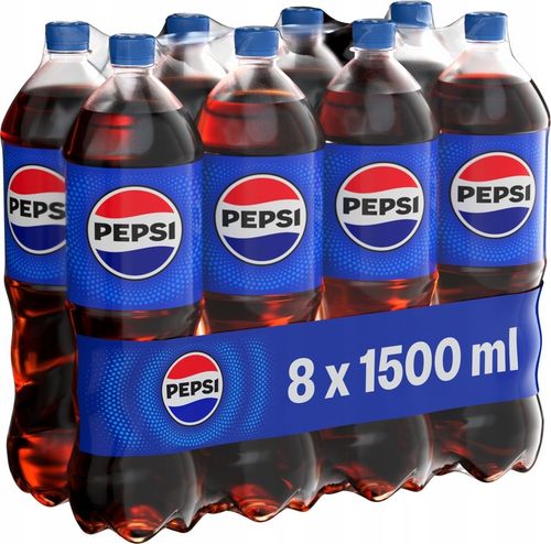 Napój gazowany Pepsi Cola butelka 8x 1,5l 1500ml na Arena.pl