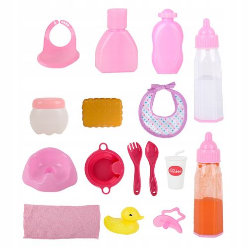 Zestaw dla lalki nocnik butelka śliniak plecak – akcesoria do karmienia na Arena.pl