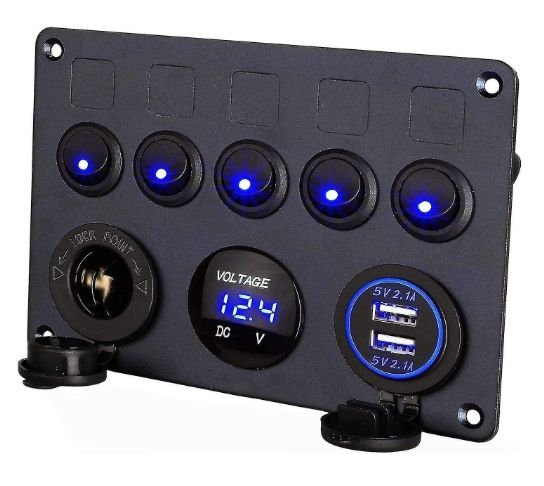 PANEL ŁADOWARKA USB zapalniczki + PRZEŁĄCZNIKI zdjęcie 2