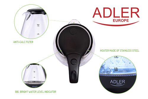 AD 1224 Czajnik szklany 1,5 L zdjęcie 7