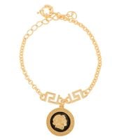 bransoletka na nogę z czarną monetą (b15/nog/29/2au)