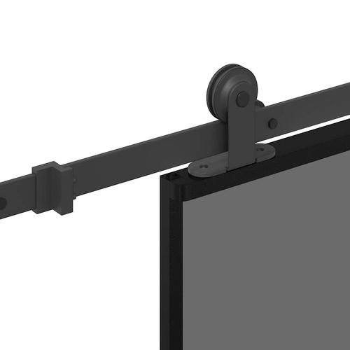 Drzwi przesuwne z osprzętem, 90x205 cm, szkło i aluminium na Arena.pl