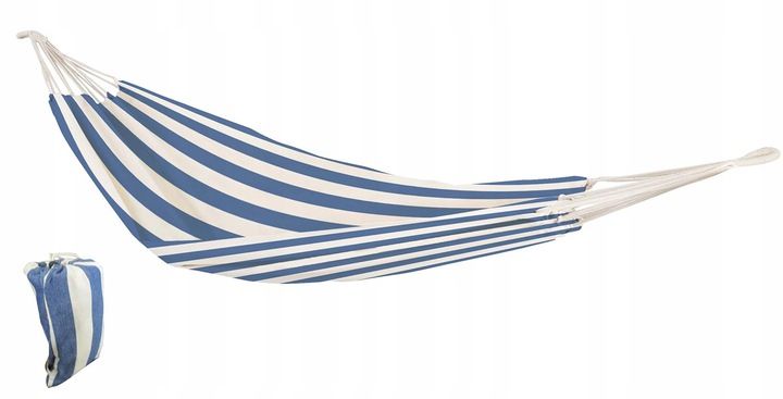 HAMAK BAWEŁNIANY w paski 200x150cm zdjęcie 1