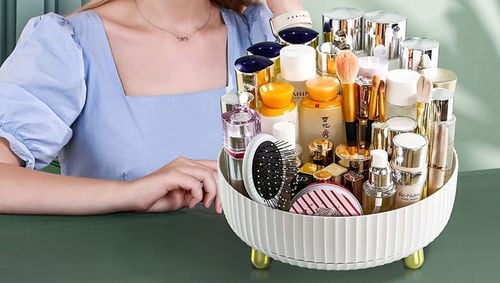 ORGANIZER OBROTOWY na Kosmetyki POJEMNIK na PERFUMY PĘDZLE Make-up 360 na Arena.pl