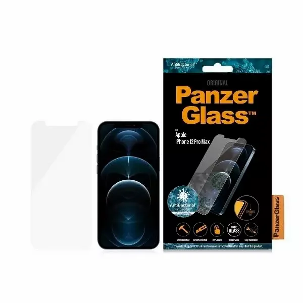 Szkło PanzerGlass Standard Super+ do iPhone 12 Pro Max Antibacterial zdjęcie 1