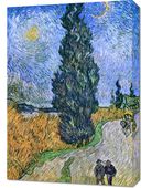 Obraz 50x70cm  Droga z Cyprysem i Gwiazdą, Van Gogh Vintage