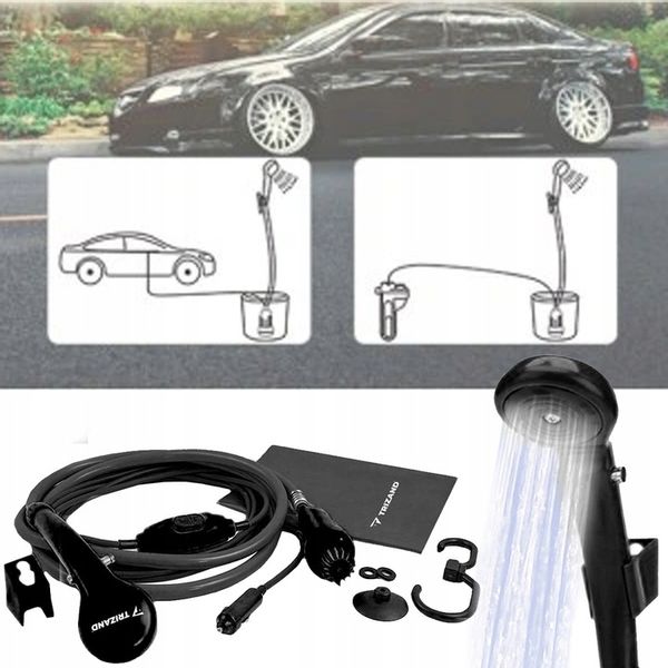 Prysznic TURYSTYCZNY Kempingowy pod Namiot Przenośny Pompka Elektryczna 12V zdjęcie 11