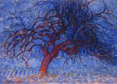 Plakat 18x13cm Avond (Evening), Piet Mondrian Vintage do Salonu