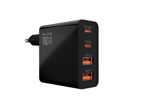 SZYBKA ŁADOWARKA SIECIOWA GaN 100W 2x USB 2x USB-C QC 3.0 + PD UNIWERSALNA na Arena.pl