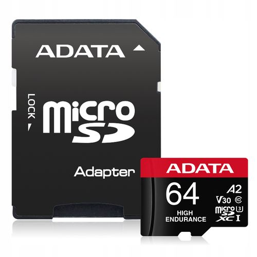Karta microSD ADATA 64GB microSDXC HIGH Endurance UHS-I U3 V30S na Arena.pl