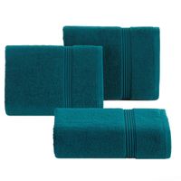 Ręcznik frotte z kolorową bordiurą MOLLY 50X90 turkusowy