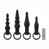 easytoys zestaw 4 wkładek anatomicznych z wibratorem usb czarny