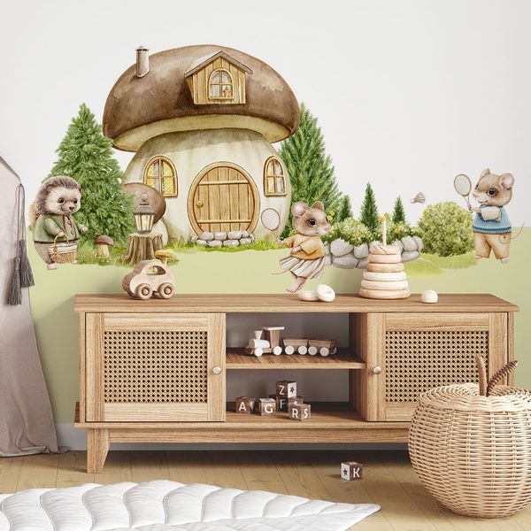 Naklejka Domek Grzyb DK474 zdjęcie 1