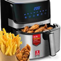FRYTKOWNICA BEZTŁUSZCZOWA FRYTOWNICA AIRFRYER DUŻA MOCNA 8 PROGRAMÓW