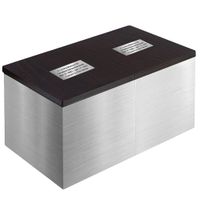 Podwójne srebrne pudełko urna dla dwóch osób dorosłych / Plakietki