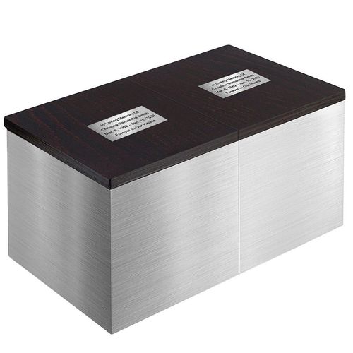 Podwójne srebrne pudełko urna dla dwóch osób dorosłych / Plakietki na Arena.pl