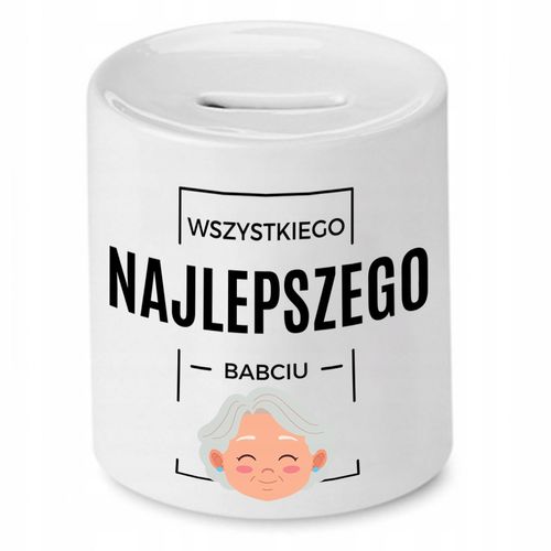 Skarbonka Dla Babci Wszystkiego Najlepszego Babciu Z Nadrukiem Ze Zdjęciem na Arena.pl