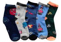 Skarpetki Chłopięce Piłka Nożna Sport Wzory Bawełniane Kolorowe 5-PAR 23-26