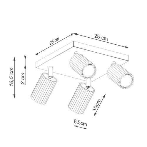 Plafon KARBON 4 taupe na Arena.pl