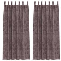 Zasłona z zasłonami 2 pcs Brązowy 225 x 140 cm Aksamit