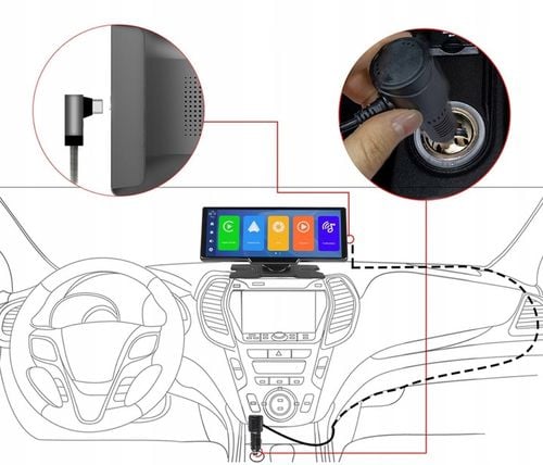 RADIO STACJA MULTIMEDIALNA MONITOR ANDROID AUTO APPLE CARPLAY 2 KAMERY na Arena.pl