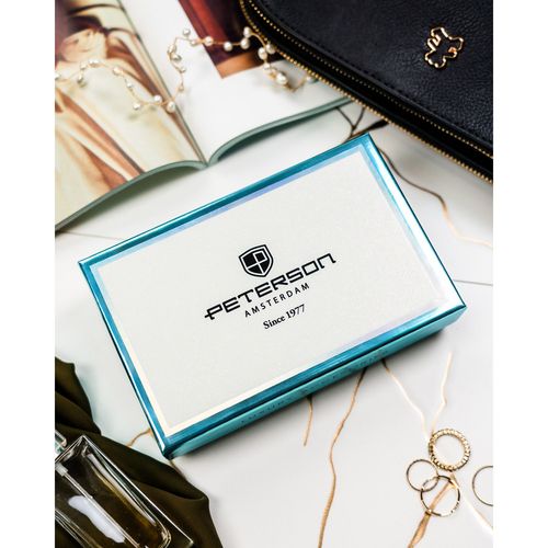 czerwony portfel damski zamykany na zatrzask - peterson na Arena.pl