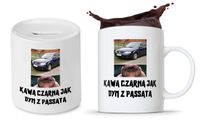 Zestaw Śmieszny Zabawny Prezent Kubek + Skarbonka Z Nadrukiem Ze Zdjęciem
