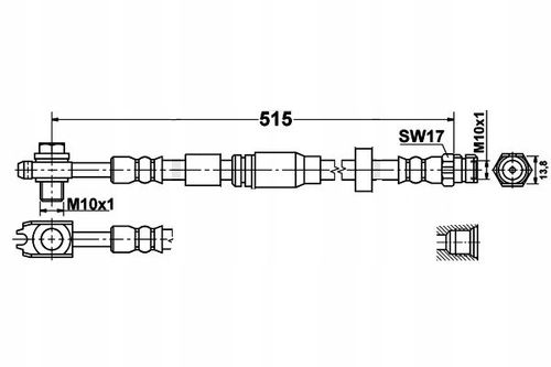 VW Up - Zestaw Przewodów Hamulcowych Teflonowych W Oplocie Stalowym na Arena.pl