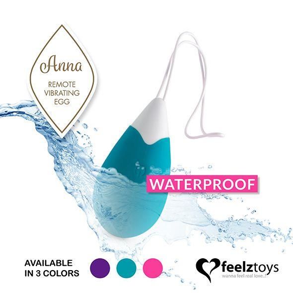 Feelztoys - Anna Vibrating Egg Remote Deep Green zdjęcie 3