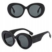 Damskie OKULARY PRZECIWSŁONECZNE Muchy UV400 Czarne + ETUI + ŚCIERKA