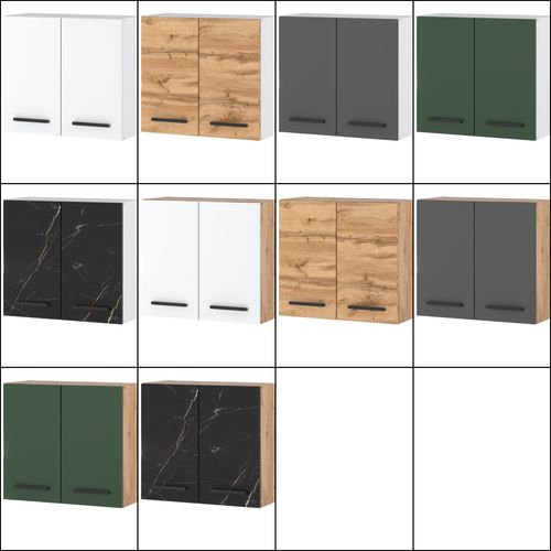 szafka kuchenna wisząca modułowa nowoczesna duża 80cm blande biała szara na Arena.pl