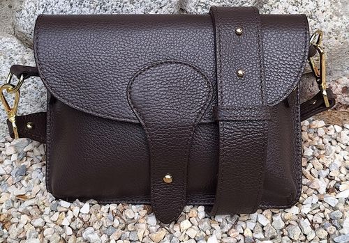 Torebka włoska nerka listonoszka MAXI DUŻA WERSJA zamek Vera Pelle na Arena.pl