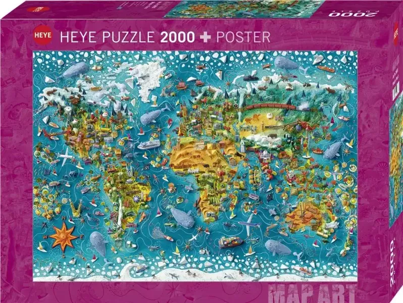 Puzzle 2000 elementów. Nasz Świat + plakat zdjęcie 1