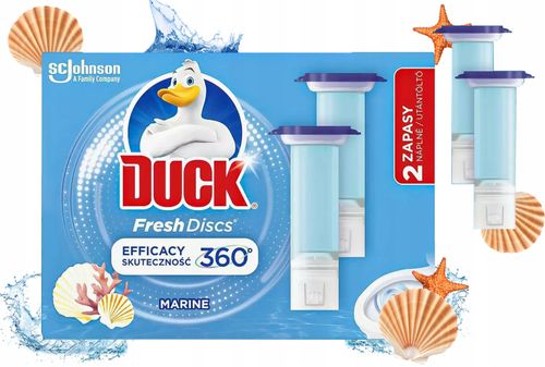 duck fresh discs marine - żelowy krążek do toalety 72ml (2 x 36ml) na Arena.pl