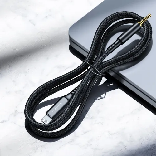kabel choetech aux007 lighting / mini jack 3.5mm 1 m - czarny na Arena.pl