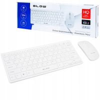 ZESTAW BLOW KLAWIATURA MYSZKA MYSZ BEZPRZEWODOWA SLIM USB MINI ZESTAW PC TV