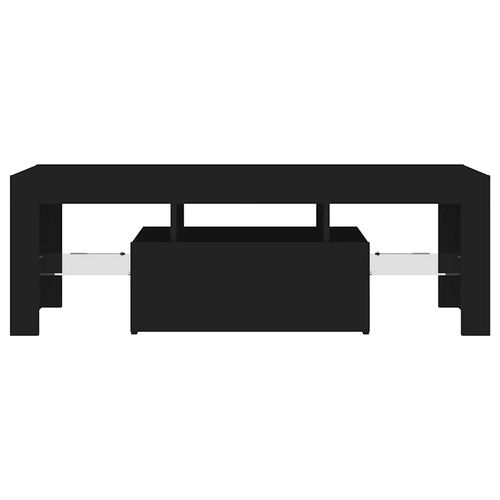 Szafka pod TV z oświetleniem LED, czarna, 120x35x40 cm na Arena.pl