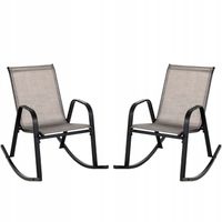 Bujane krzesła ogrodowe na płozach Fotel bujany zestaw 2 szt.